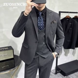 Весенний комплект, пиджак классического кроя для отдыха, платье, костюм, облегающий крой