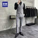 Костюм, мужской жилет, цветной комплект для отдыха, платье для работы, большой размер, облегающий крой