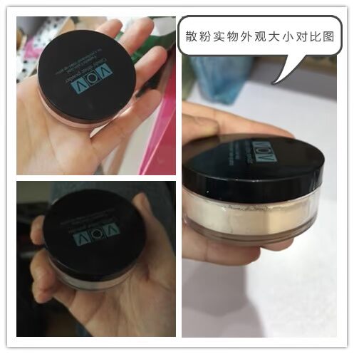 Trang điểm Hàn Quốc VOV đầy màu sắc mịn nhỏ bột lỏng sáng Pearlescent rõ ràng với flash mờ Trang điểm tự nhiên - Quyền lực phấn phủ cho da dầu mụn nhạy cảm