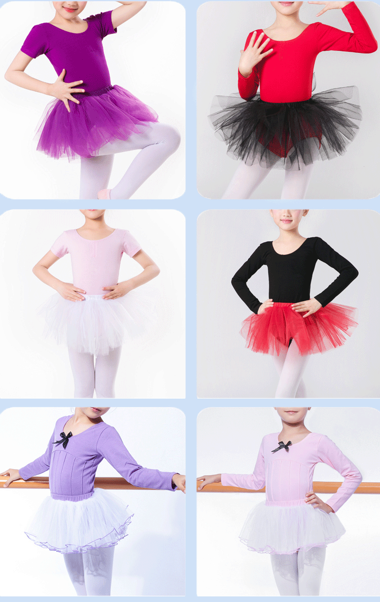 Váy múa cho trẻ em Váy múa ba lê Cô gái thực hành váy pettiskirt Váy trẻ em váy công chúa áo khoác trẻ em 10 tuổi