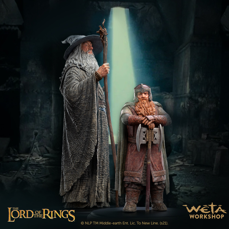 Weta Lord of the Rings Grey Robe Wizard Gandalf Statue Weta Lord of the Rings Alliance Figure Dwarf Gimli Ornament