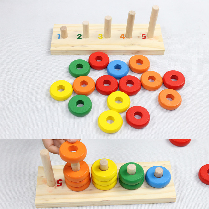 Early teaching teaching aids counting to see 1-3 years old infants and young children cognitive mathematics building blocks toys wooden educational children's numbers