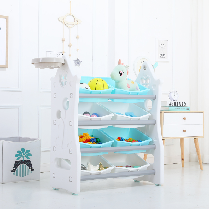 Children's toy storage shelf shelf multi-layer kindergarten storage cabinet plastic bookshelf toddler toy tidying shelf