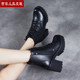 ເກີບຫນັງແທ້ Martin boots for women 2024 new style small spring and autumn high-heeled single boots short boots British style small leather shoes