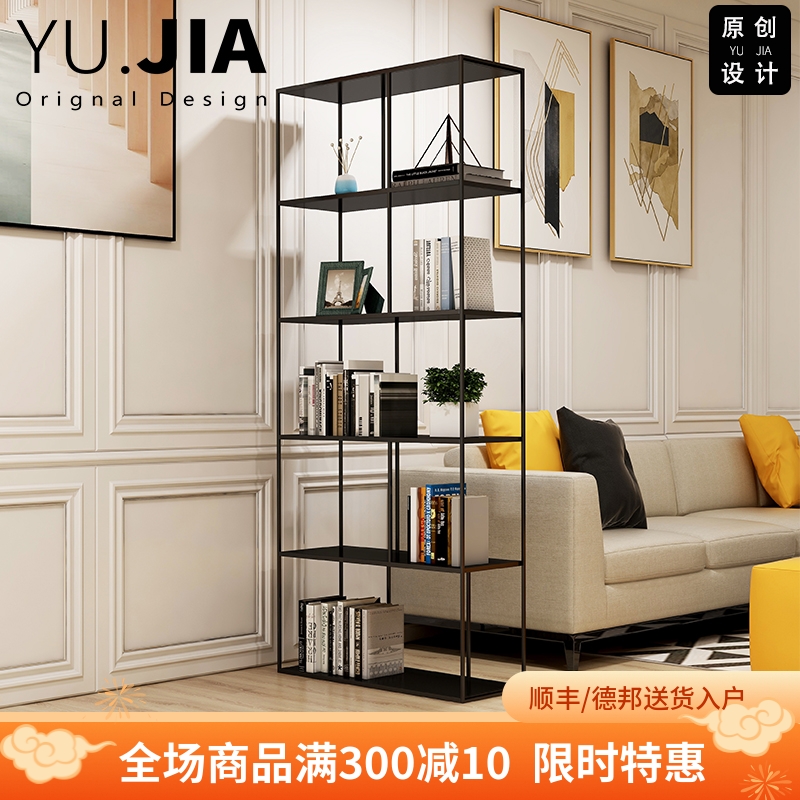 Danish YUJIA Nordic Iron Art Bookshelves Landing Creative Living Room Office Bookcase Shelves Partition Bookcase