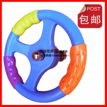 Swing machine steering wheel rocking car accessories steering wheel children coin swing car green orange Black