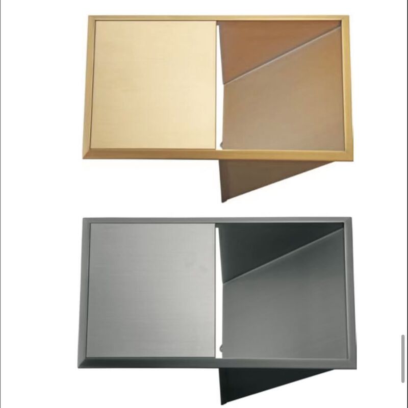 Commercial Bathroom Built-In Countertop Trash Can with Slanted Opening for Waste Disposal