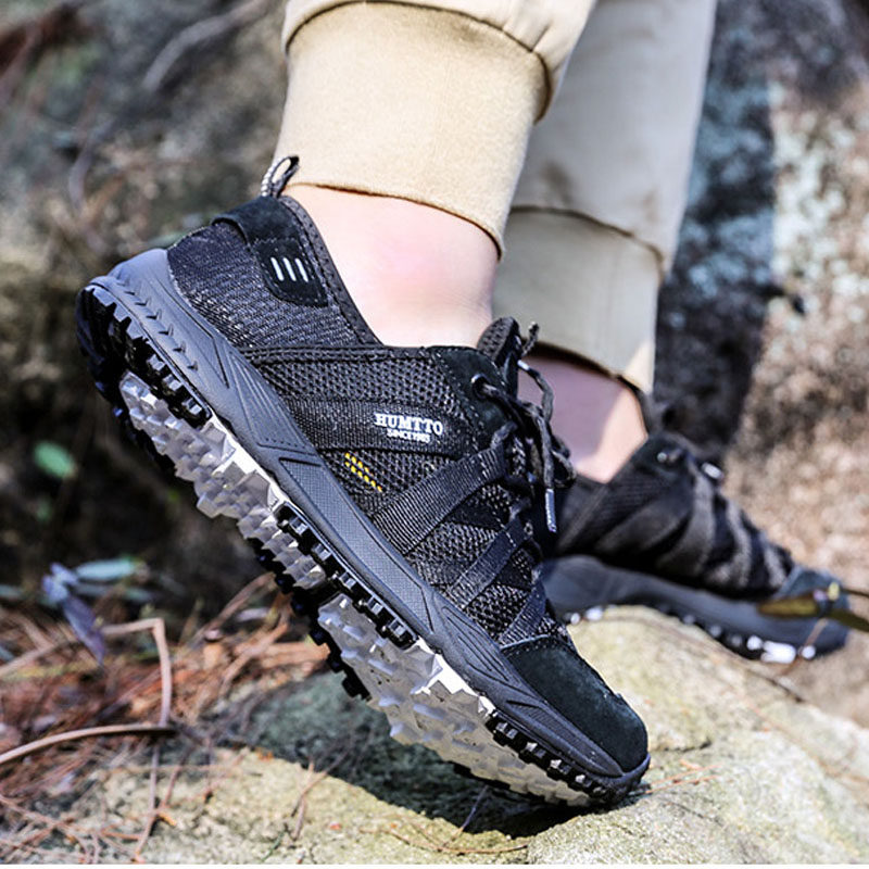 American Hugger hiking shoes men's summer breathable lightweight climbing shoes non-slip wear-resistant men's travel mesh hiking shoes