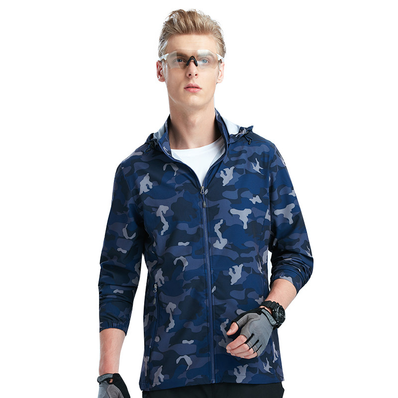 Exploring outdoor sun protection clothing jacket autumn new jacket men's hooded elastic casual Korean casual clothes