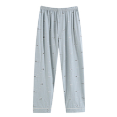 Пижамные штаны 开尿口中年男睡裤夏天薄款纯棉男睡裤长裤加大码中老年男睡裤全棉