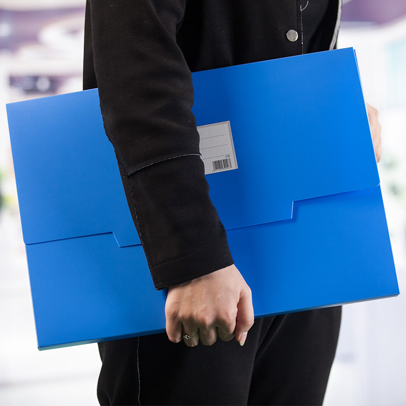 [USD 10.35] a3 Archive Box PP Plastic Blue File Box Sketch Paper