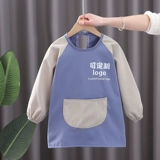 Детский нагрудник, водонепроницаемый художественный лонгслив, фартук для детского сада для еды, анти-грязь, сзади на завязках