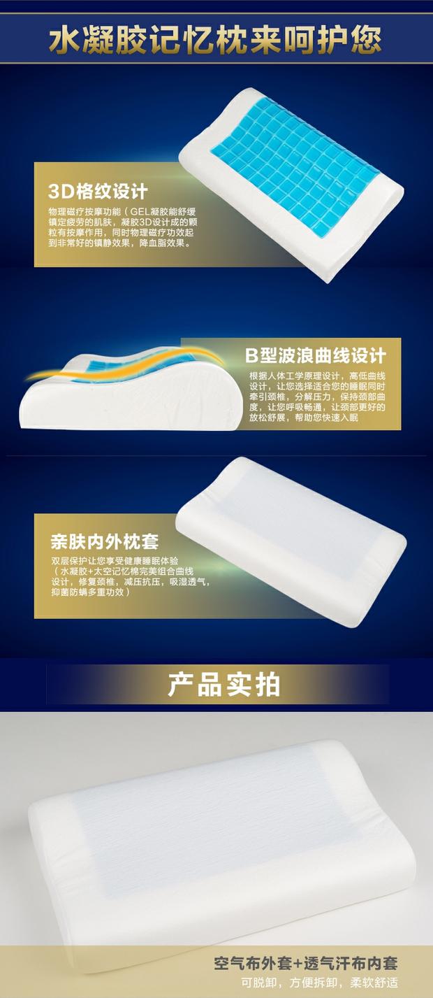 Mùa hè Mùa hè Mát Gel Không gian Bộ nhớ Bông Gối Cao và Thấp Slow Rebound Sponge Gối Người lớn gối sofa