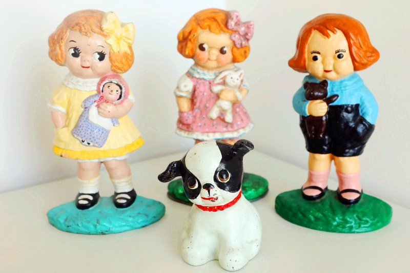 20-05 American 1930S Antique Tomato Soup Fat Doll's Chubby Pet Puppy Cast Iron Piggy Bank FP25