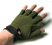 Outdoor army fan eagle riding half-finger gloves CS airborne army green sand black secret service tactical half-finger gloves