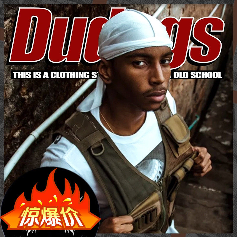 bboy China durag hijab Hiphop hat black personality street gangsta rap hip-hop headgear male hip-hop female