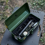 Металлический портативный ящик для хранения для авто, коробка для хранения для кемпинга, жестяная коробка