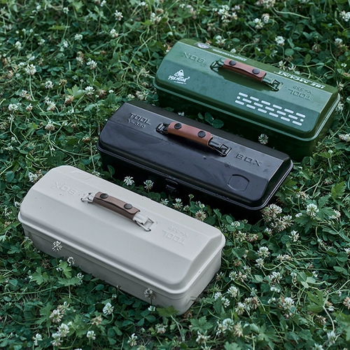 Металлический портативный ящик для хранения для авто, коробка для хранения для кемпинга, жестяная коробка