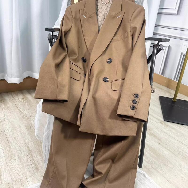 Qian Niu's Top-Notch Product】High-End 5-Digit 1:1 Wool Suit Pants Set 2026 Spring and Autumn New High-End Women's Clothing Qian Niu's Top-Notch Product】High-End 5-Digit 1:1 Wool Suit Pants Set 2026 Spring and Autumn New High-End Women's Clothing