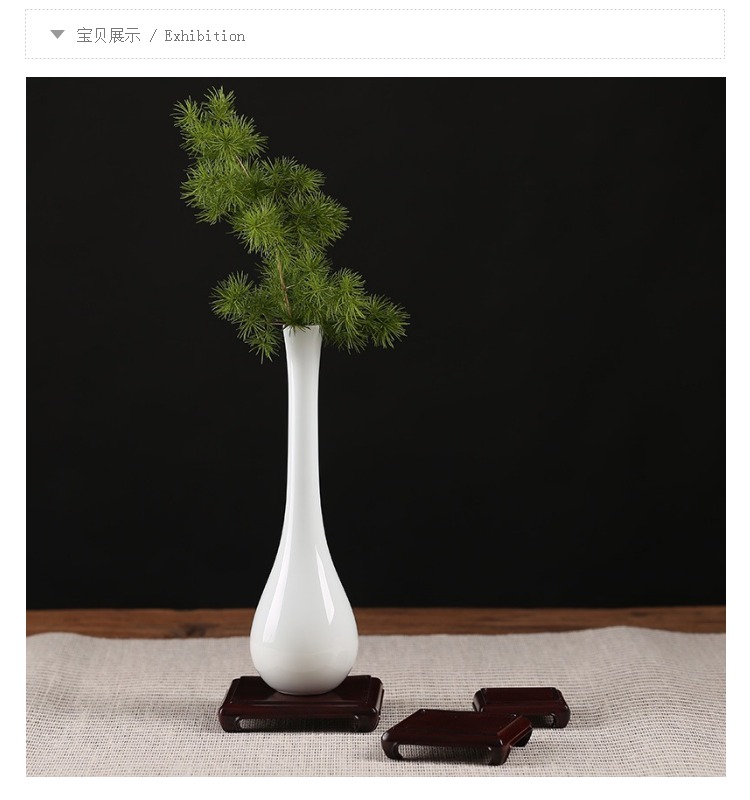 Bình mật gốm vẽ tay bình hoa cắm hoa trắng bình sứ trang trí bình hoa - Vase / Bồn hoa & Kệ chậu dài trồng cây
