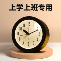Headboard Small alarm clock mute Desktop Pendulum Pieces Bedroom Clock Brief students Private Wake Up God Instrumental Pendulum Desktop Clocks