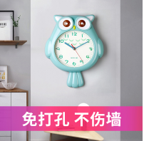 Cartoon Cat Owl Hanging Clock Living Room Cute Creative Fashion Clock Home Children's Room Bedroom Mute Personality Watch