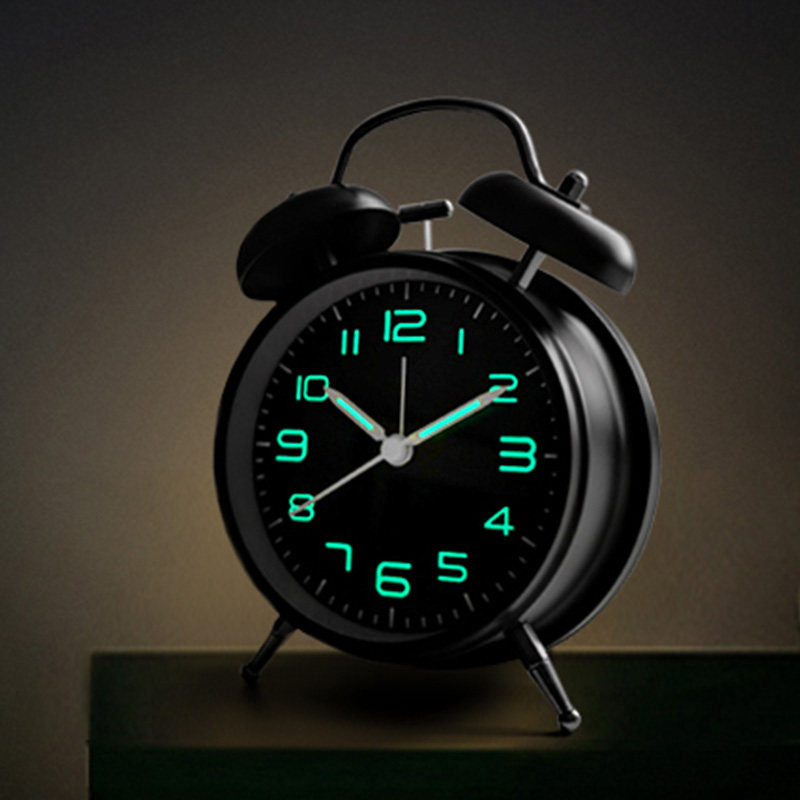 New children's big ring machinery small alarm clock students use the desktop clock bedroom to wake up the male girl up to the deity