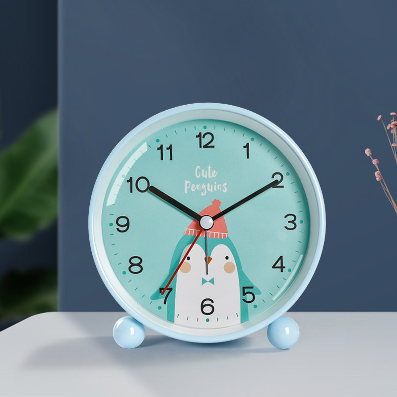 Katong people's small alarm clock students use nighttime nighttime for children's home haunted luminous muted minimalist about Nordic style