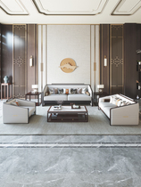 New Chinese solid wood sofa Classical meditation Home Villa Tea Table Trio Bits Combine Modern Minimalist Guest Hall Furniture