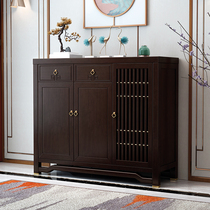 New Chinese solid wood Shoe cabinet Entry into the household Modern minimalist Living room Double door storage with large capacity cabinet