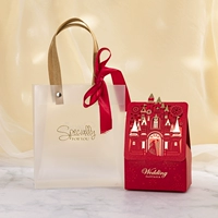 Матовый маленький шоппер, большая лента, красный замок