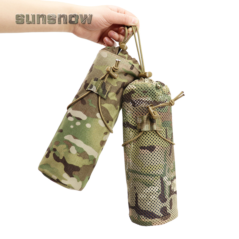 【Sun Snow】Molle Tactical Water Bottle Pouch Umbrella Compartment Modular Expandable Utility Pouch 500D Cordura