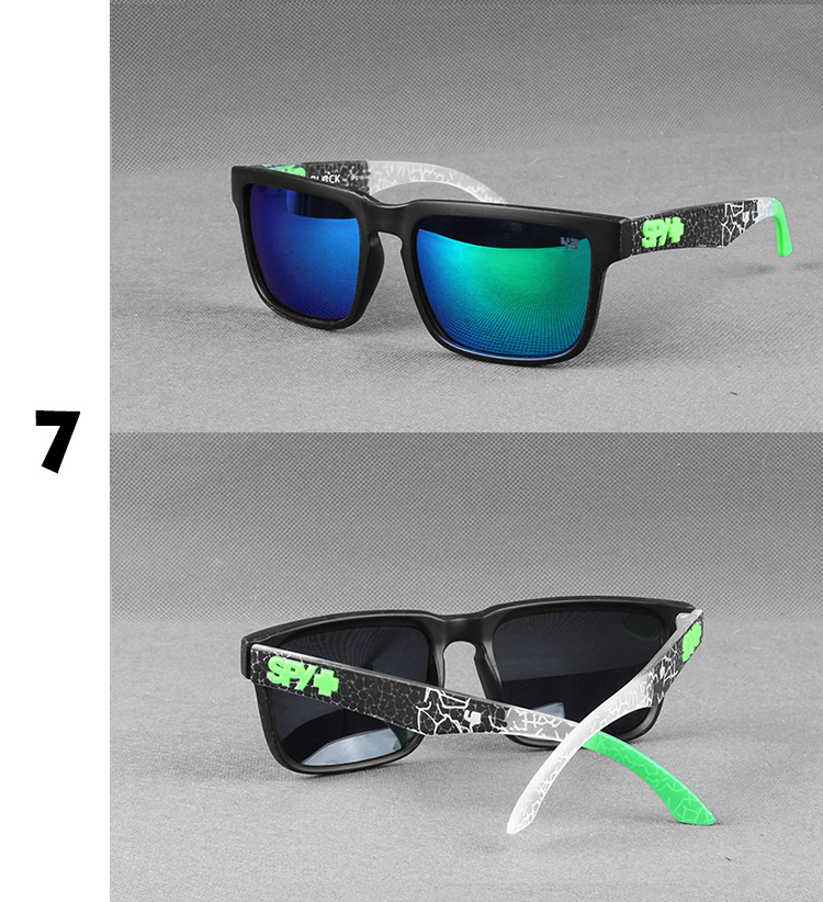 Kính râm phân cực Thể thao ngoài trời nam Thể thao ngoài trời Helm Tide Thương hiệu Spy + Kính râm Khung hình thật Màu sắc ống kính phản chiếu gọng kính đẹp