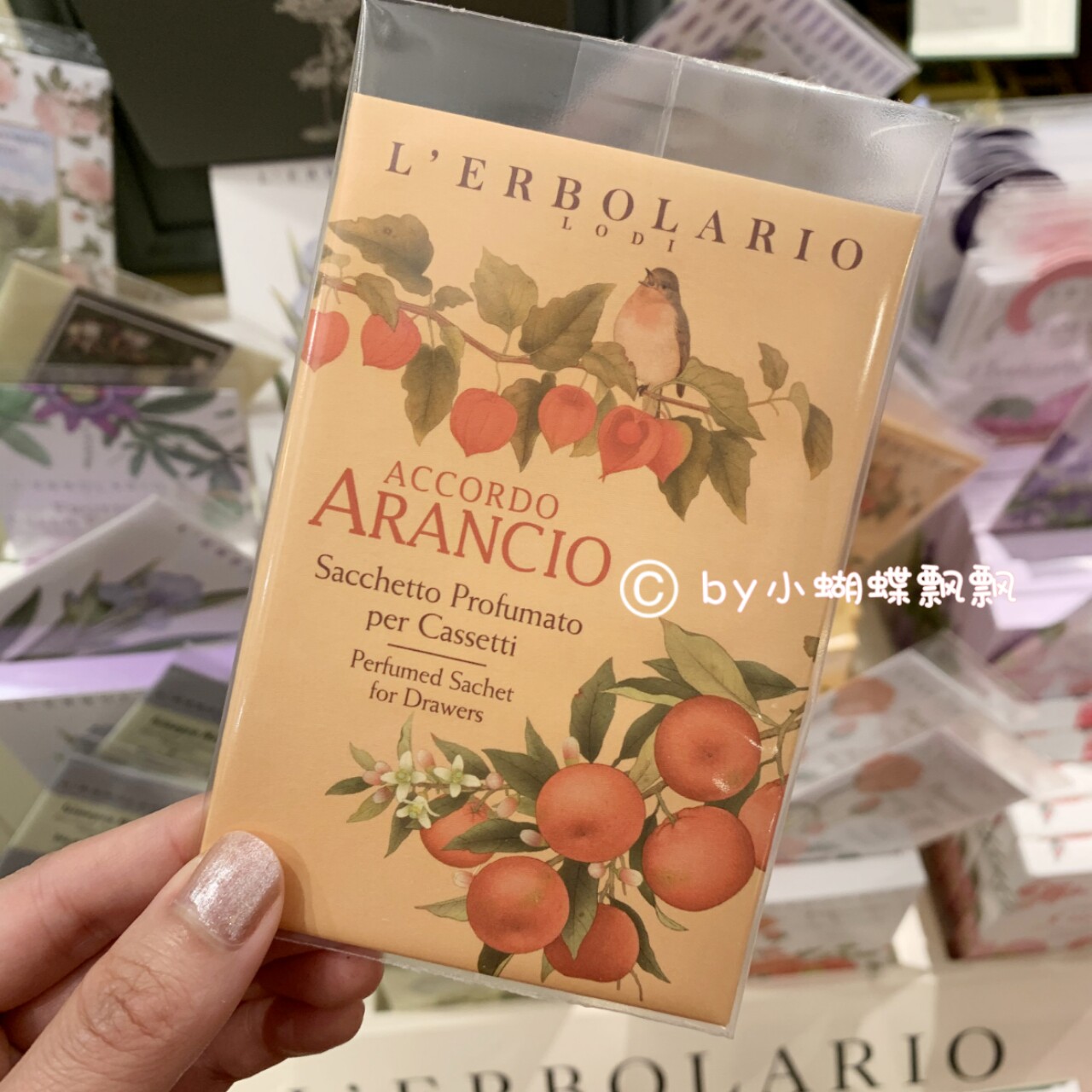 Spot Italy Ilelia Ollerbolario Orange Fragrant Citrus Aromatic sheet Aromatic Bag Drawer