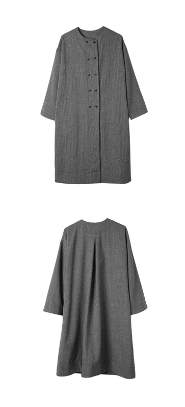 SIMPLE BLACK Dark Early Autumn Birds Áo khoác mỏng màu đen và trắng mỏng