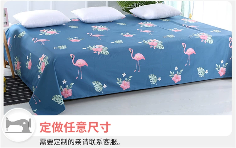 Tấm bông tùy chỉnh đơn mảnh lớn 3 m bông vải chéo dày mã hóa vải đôi 2,3 mét ga trải giường - Khăn trải giường ga giường 1m2x2m
