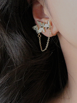 YOUR EARS without ear hole butterfly zircon one-piece ear clip Mori fairy Super fairy painless Korean earrings