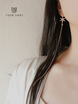 YOUR EARS original design zircon star ear clip fairy temperament long thin earless ear hole mosquito coil