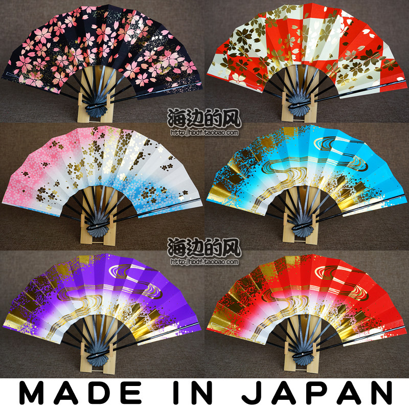 20 years New product spot Japanese Japanese fan and style Chopsticks Fan Japan Style Dance Fan Purple Black Bottom Cherry Blossom