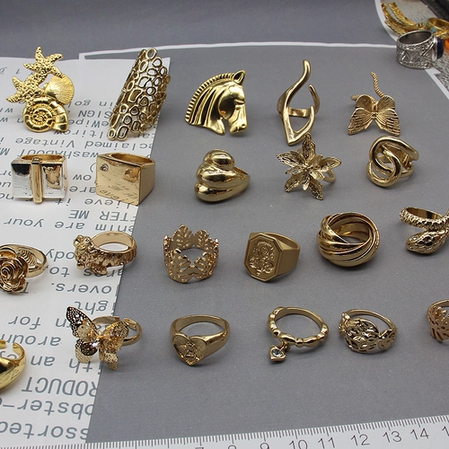 Личность Y Одиночный выход, европейская и американская текстура Золотая, без золотого металлического стиля Супер красивые украшения модного кольца уникальная модель