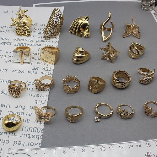 Личность Y Одиночный выход, европейская и американская текстура Золотая, без золотого металлического стиля Супер красивые украшения модного кольца уникальная модель