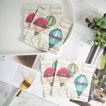 Aiwu Green American paper towel 6 small packages ultra-soft art environmentally friendly color printed Western napkin handkerchief paper