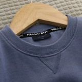 Это снова большая фабрика ~ Мальчики Терри Круг круглой шеи толстый хлопок Т-средний большой детский сплошной пуловер с твердым цветом детского повседневного топа