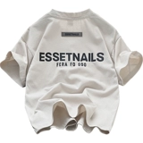 Летняя хлопковая футболка с коротким рукавом для мальчиков для отдыха, европейский стиль, подходит для подростков, оверсайз