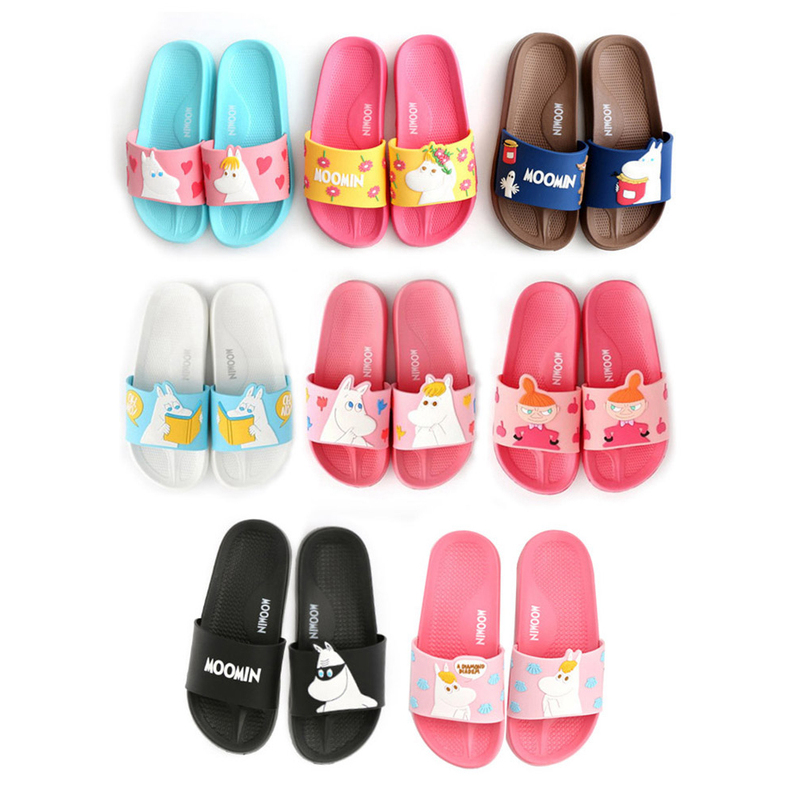 Korean Romane Cute Flat Sandals Cartoon Men and Women Couple Summer Home Leisure Outdoor Bathroom Non-Slip