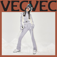 VECVEC Double Board Ski Suit Women's Set 2023 New Ski Suit Windproof and Waterproof Professional Ski Equipment