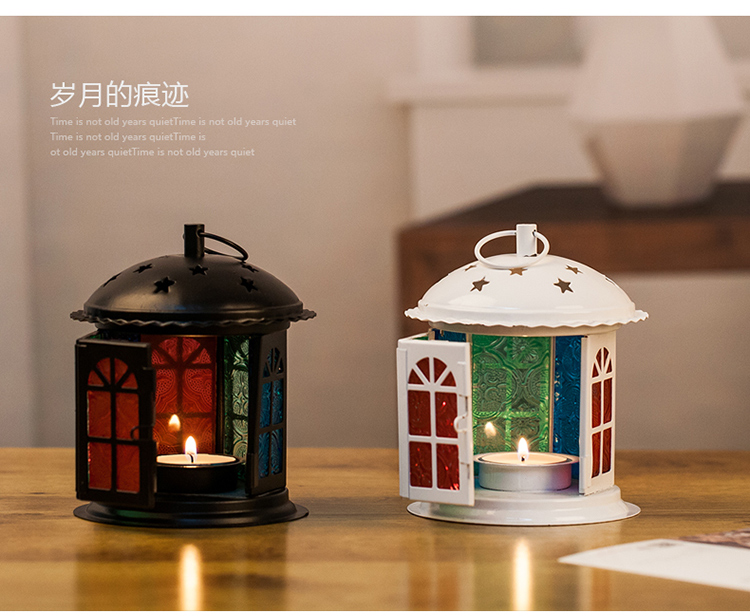 Eurostyle Retro Romantic Fantasy Home Candles Candle Lamp Pull Hoisting Accessories Lampshades Light Shade Lantern Cozy Windproof Light Pendulum