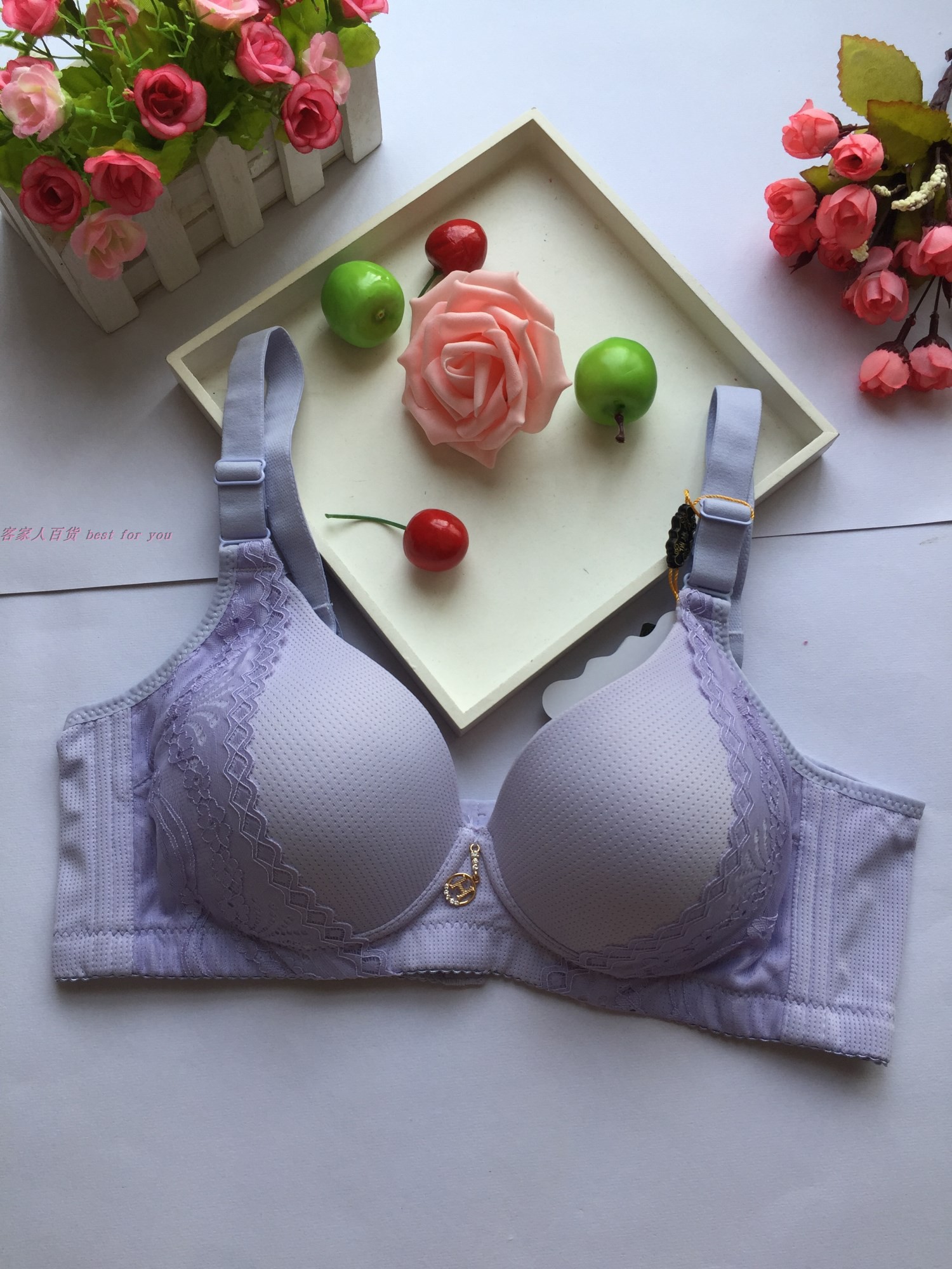 3 mảnh đồ lót đẹp mà không cần vành điều chỉnh chuyển động mỏng ngực ba mảnh áo ngực không có áo ngực áp lực quần lót cotton