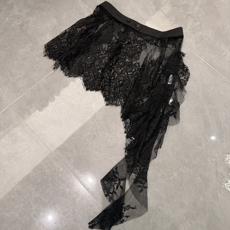 European Goods 2026 New Fashion Lace Patchwork Irregular Skirt with Matching Accessories European Goods 2026 New Fashion Lace Patchwork Irregular Skirt with Matching Accessories