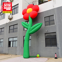 Flowers Mall Exterior Wall Decoration Large Inflatable Luminous Flower Plant Cartoon Simulation Mechen Display Props Customize